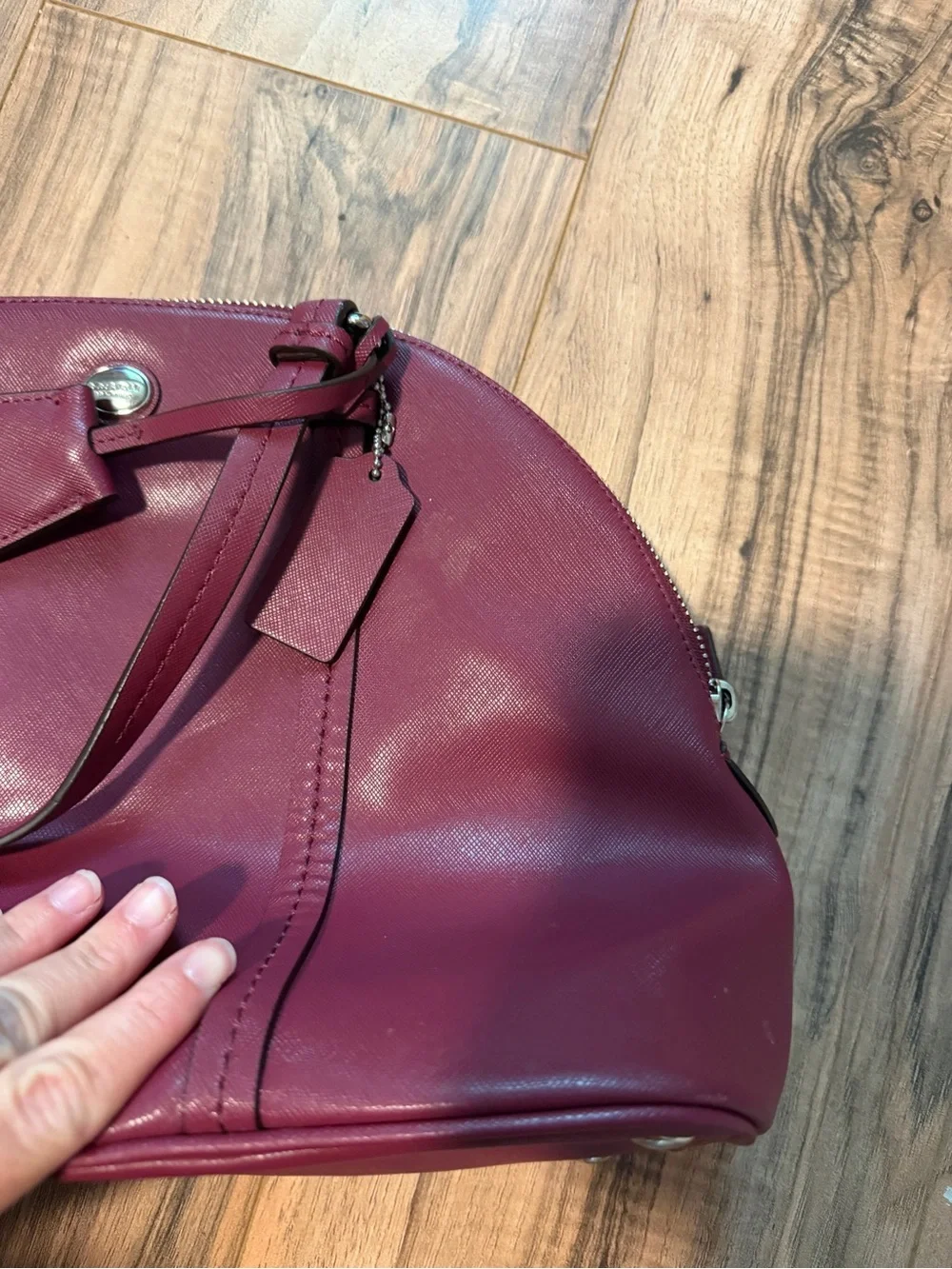 Coach Wine Red Dome Satchel